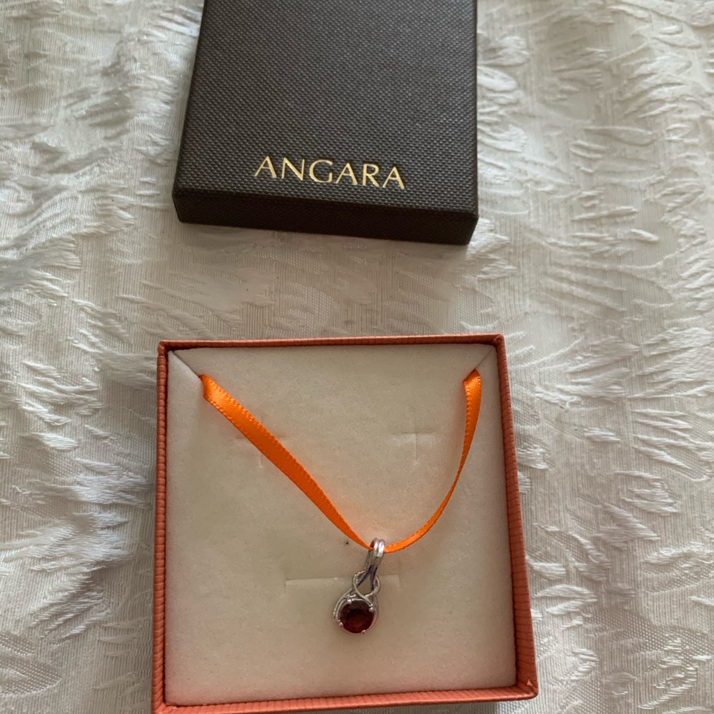 Garnet charm for necklace